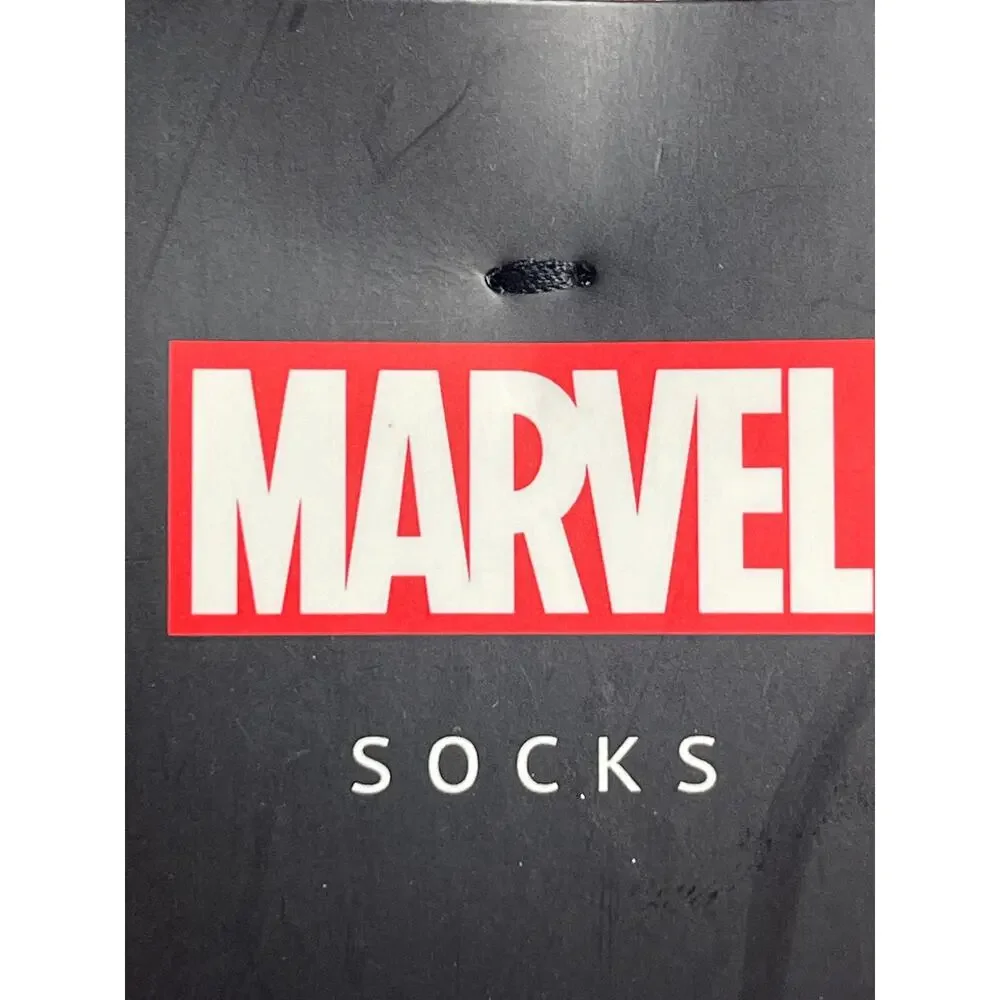 NEW Marvel Men Comics Cartoon Captain America Iron Man Spiderman 3-Pack Socks OS